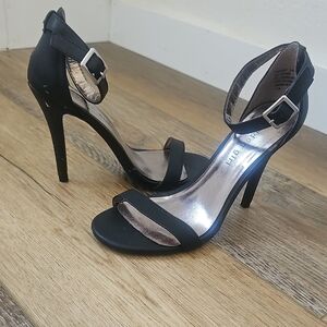Madden Girl Black High Heels with Ankle Strap